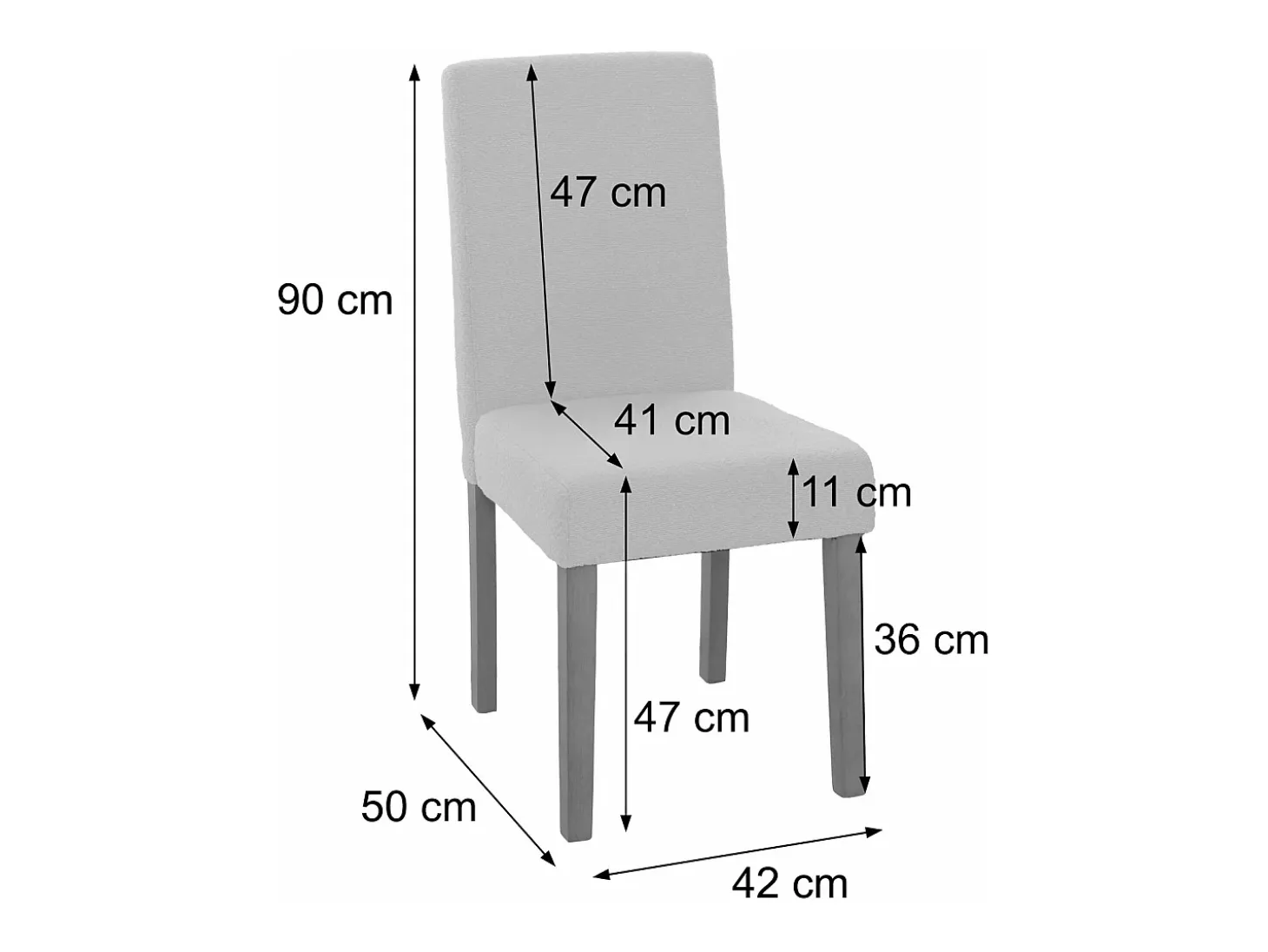 Silla de comedor Littau bouclé (lote de 2), crema, patas color natural