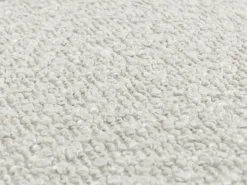 Silla de comedor Littau bouclé (lote de 2), crema, patas color natural