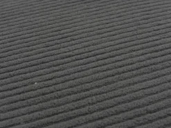 Silla de comedor Littau Cord (set de 4), gris oscuro, patas oscuras