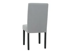 Silla de comedor Littau Cord (set de 4), gris claro, patas oscuras