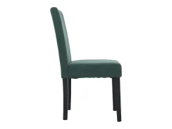 Silla de comedor Littau Cord (juego de 6), verde, patas oscuras