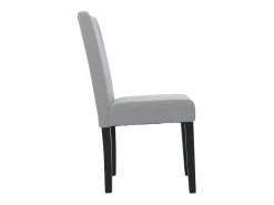 Silla de comedor Littau Cord (juego de 6), gris claro, patas oscuras