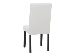 Silla de comedor Littau Cord (set de 2), crema, patas oscuras