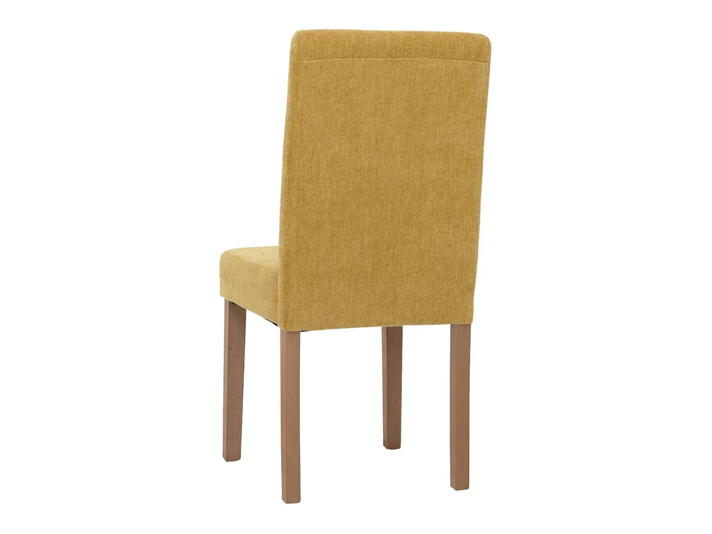 Silla de comedor Littau de chenilla (juego de 6), amarillo, patas color natural