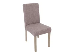 Silla de comedor Littau (juego de 6), Tejido, gris, estructura de las patas: roble