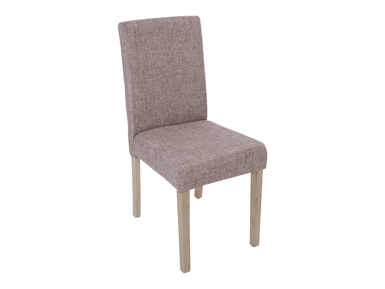 Silla de comedor Littau (juego de 6), Tejido, gris, estructura de las patas: roble