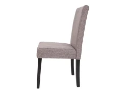 Silla de comedor Littau (juego de 6), textil, gris, patas oscuras