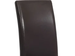 Silla de comedor Littau (juego de 6), Cuero, marrón, patas oscuras