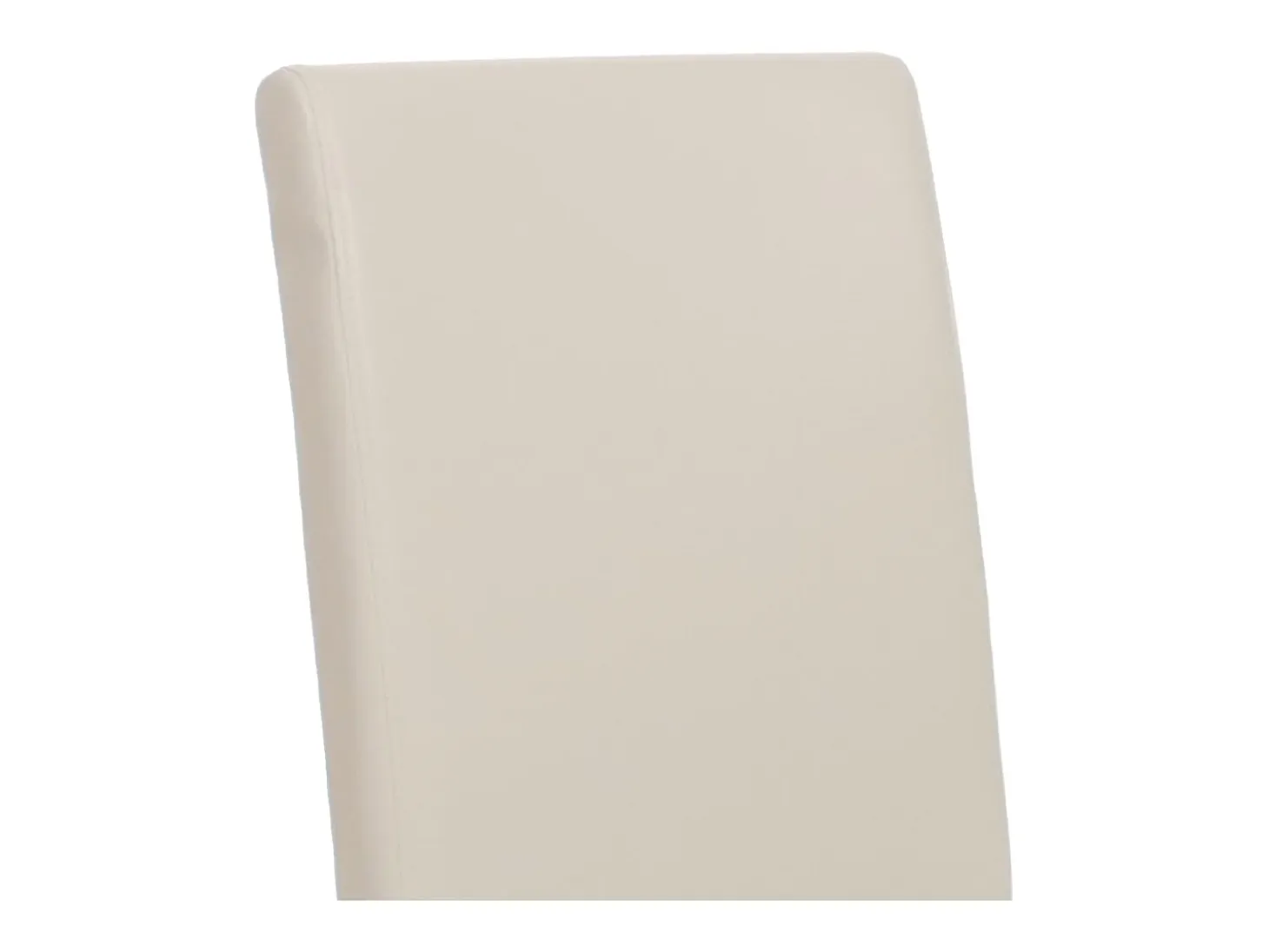 Silla de comedor Littau (juego de 4), Cuero sintético, blanco, patas oscuras