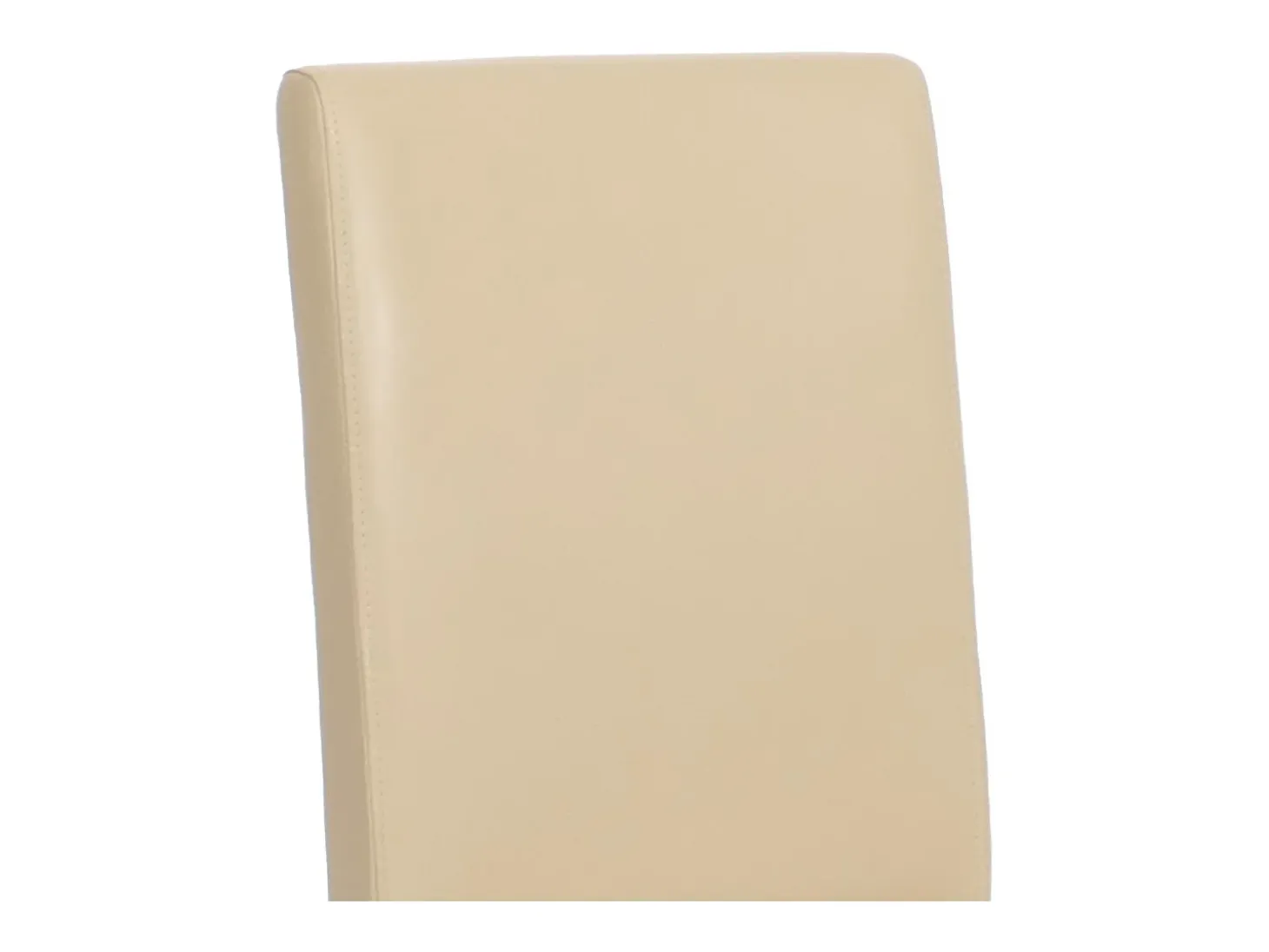 Silla de comedor Littau (juego de 6), cuero, crema, patas claras