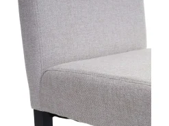 Silla de comedor Littau (juego de 6), textil, crema-beige, patas oscuras
