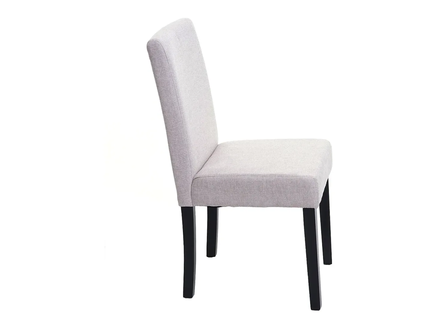 Silla de comedor Littau (juego de 6), textil, crema-beige, patas oscuras