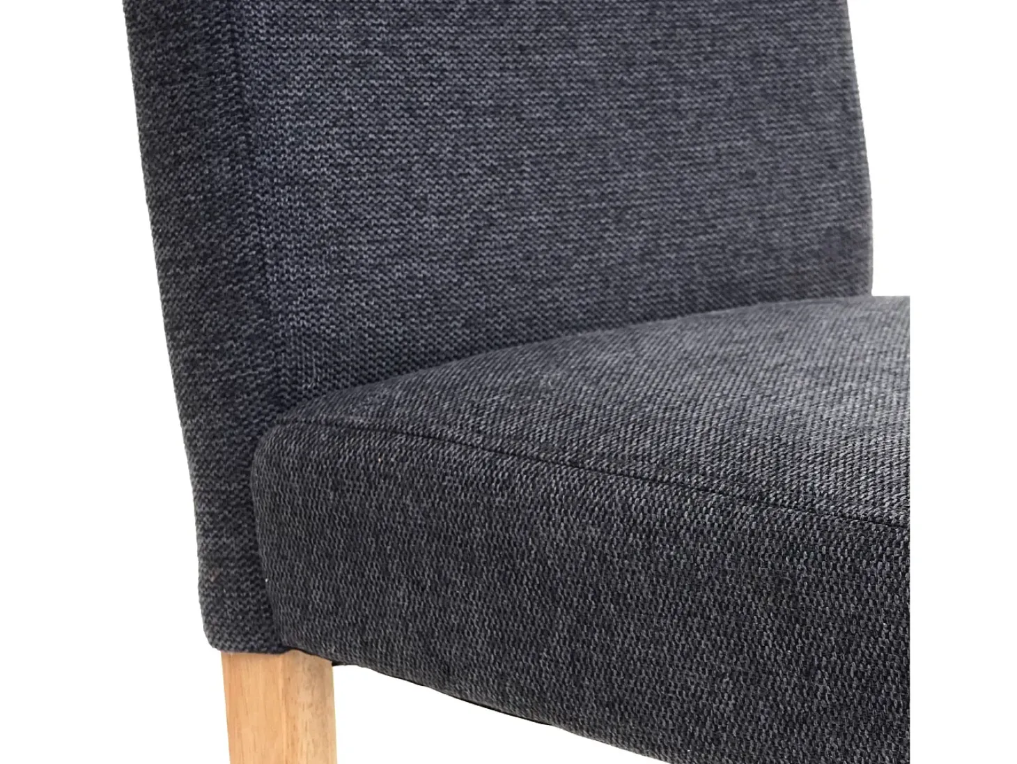 Silla de comedor Littau lettering, gris antracita, patas claras