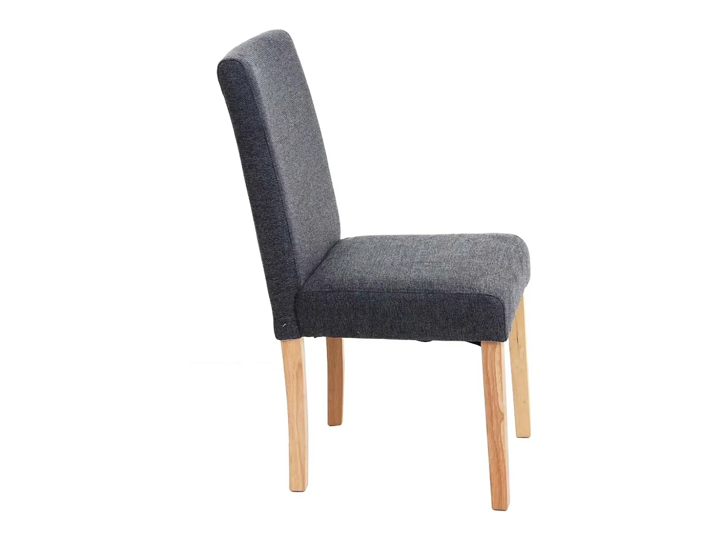 Silla de comedor Littau lettering, gris antracita, patas claras