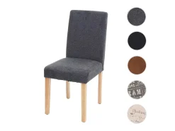 Silla de comedor Littau lettering, gris antracita, patas claras