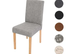 Silla de comedor Littau lettering, gris, patas claras