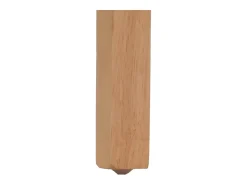 Silla de comedor Littau piel sintética lote de 2, polipiel, color crema, patas claras