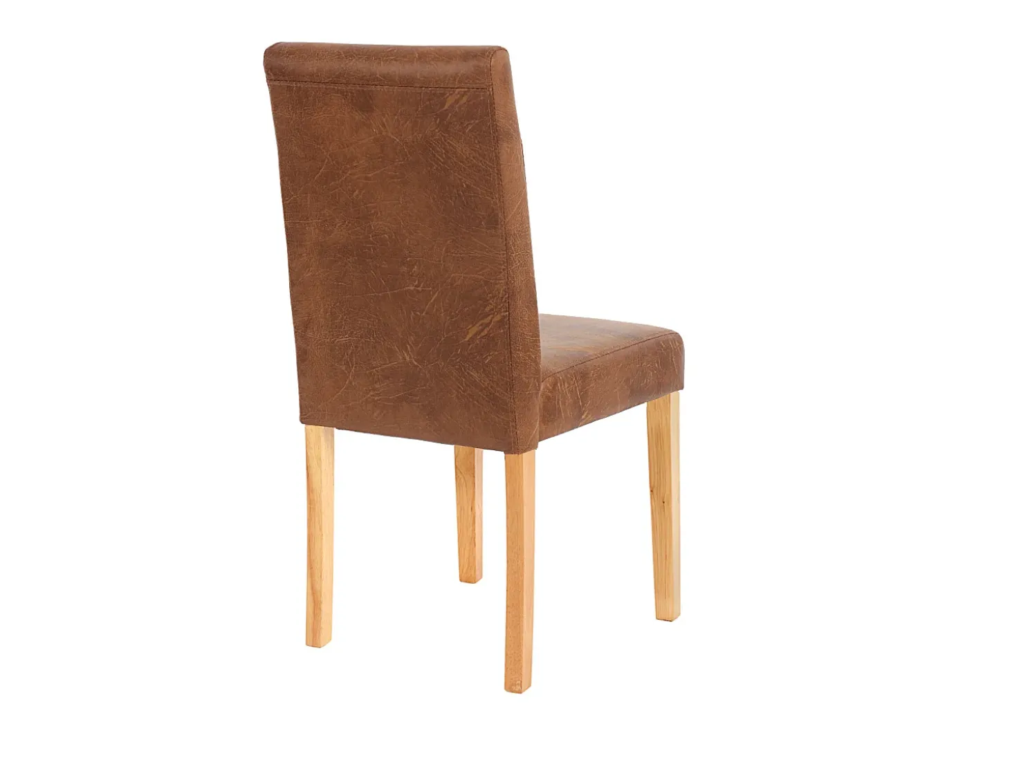 Silla de comedor Littau piel sintética lote de 2, textil, imitación de ante, patas claras