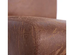 Silla de comedor Littau piel sintética lote de 2, textil, imitación de ante, patas claras