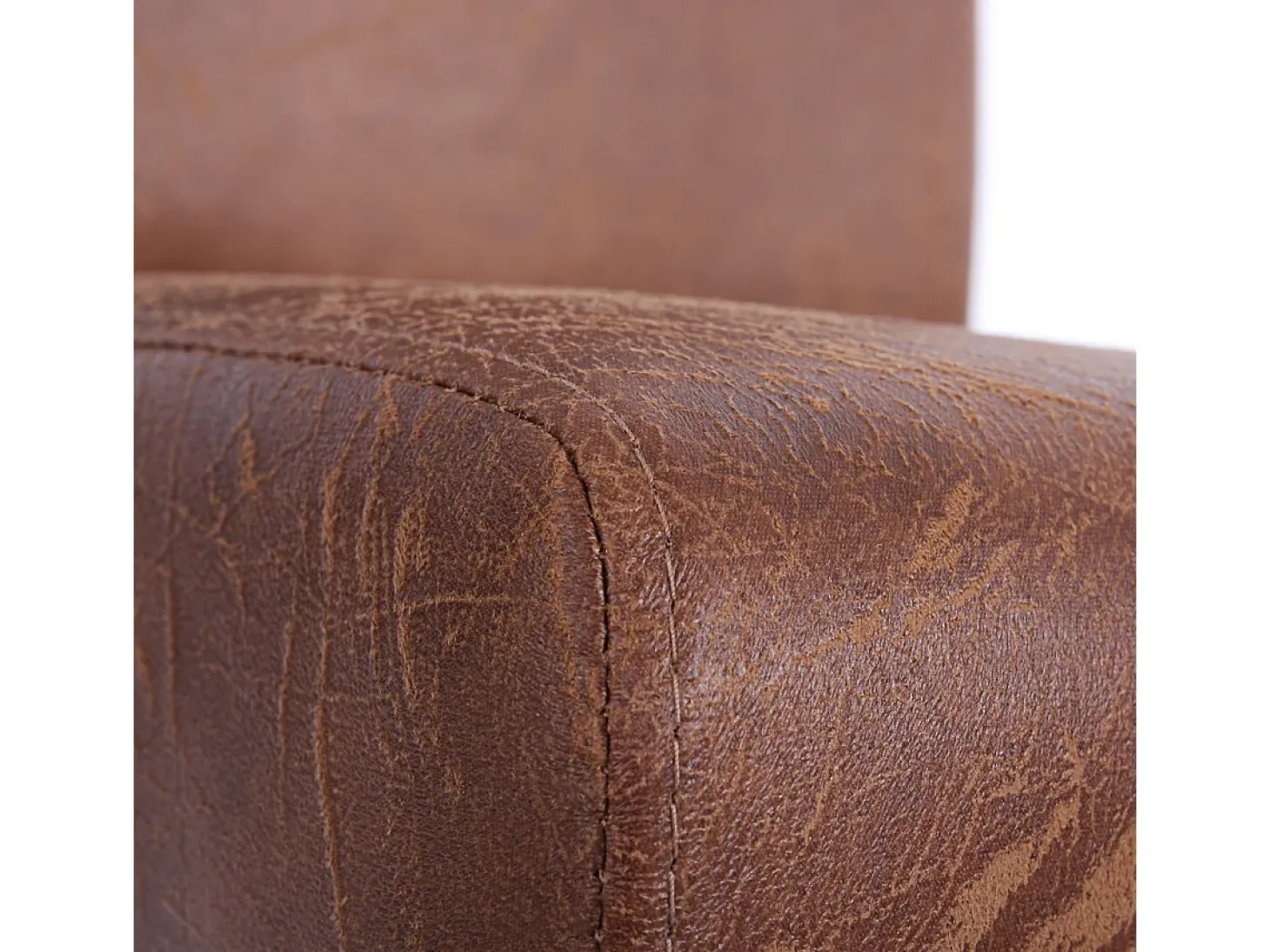 Silla de comedor Littau piel sintética lote de 2, textil, imitación de ante, patas claras