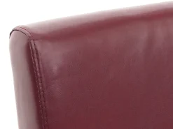 Silla de comedor Littau piel sintética lote de 2, polipiel, roja, patas claras
