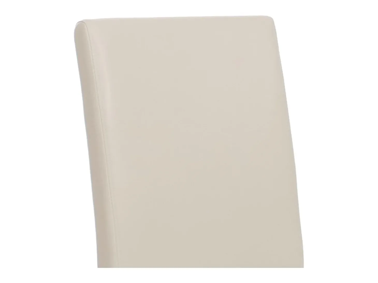 Silla de comedor Littau piel sintética lote de 2, polipiel, blanca, patas claras