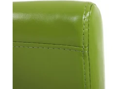 Silla de comedor Littau (set de 4), polipiel, verde, patas oscuras