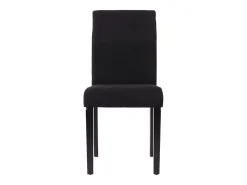 Silla de comedor Littau (set de 2), textil, negro, patas oscuras