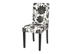 Silla de comedor Littau (set de 2), textil, jacquard, patas oscuras