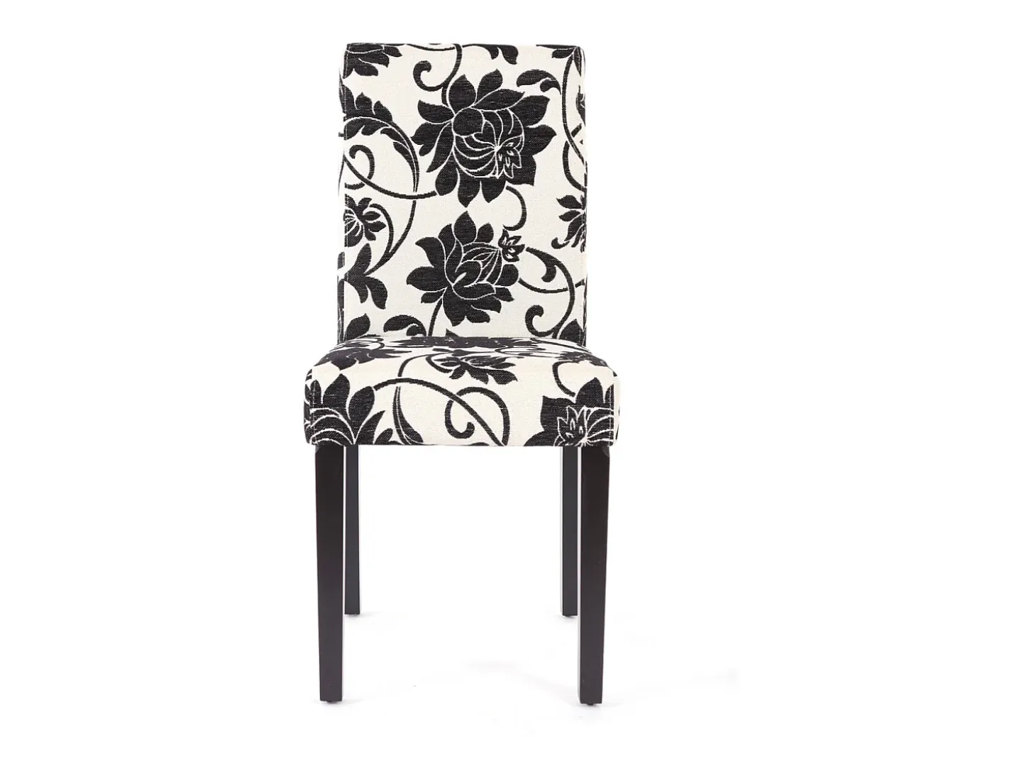 Silla de comedor Littau (set de 2), textil, jacquard, patas oscuras