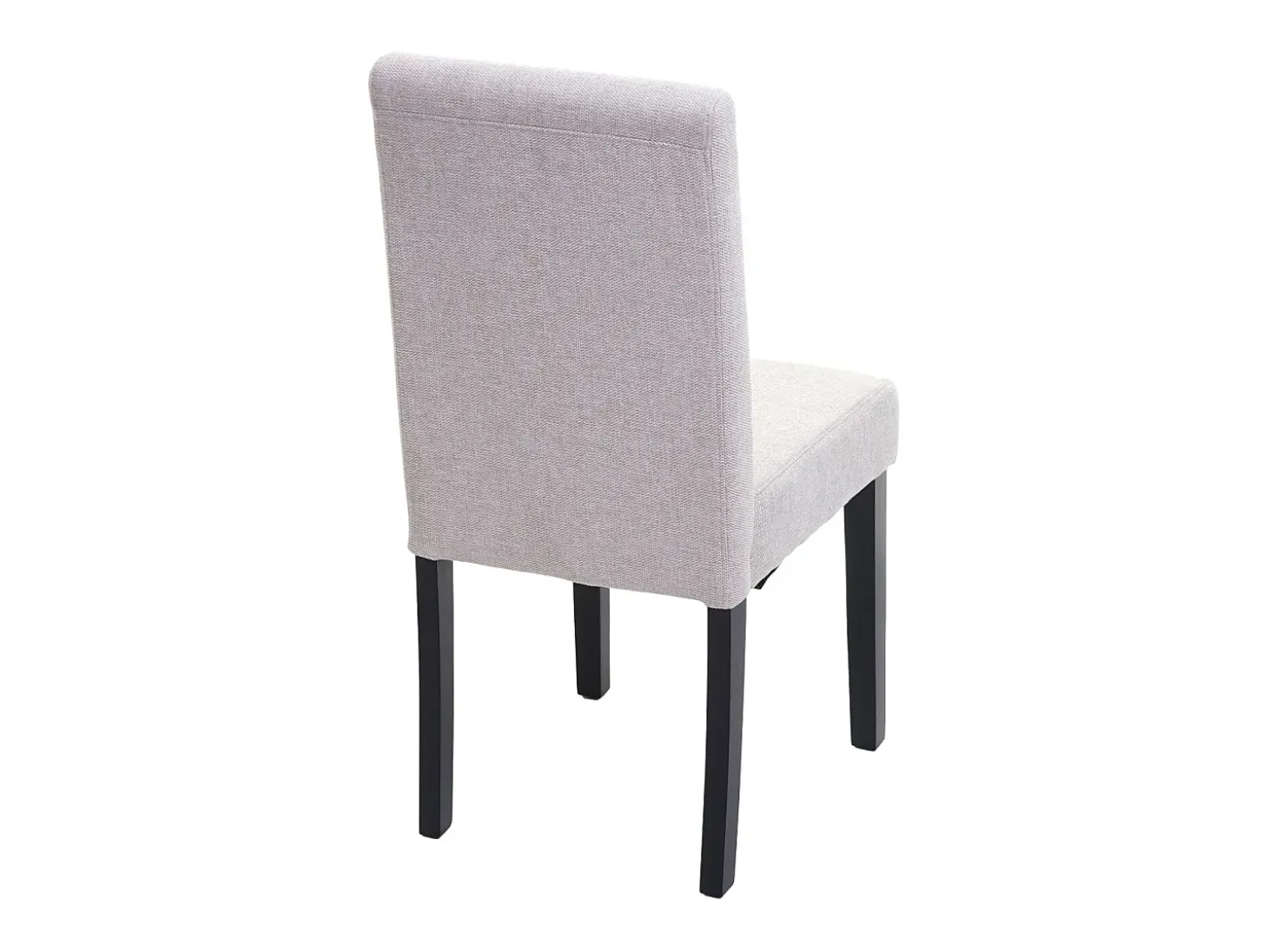 Silla de comedor Littau (set de 2), textil, crema-beige, patas oscuras