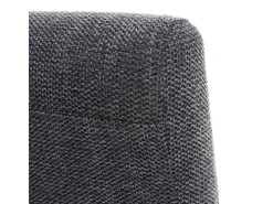 Silla de comedor Littau script (set de 4), textil, gris antracita, patas claras