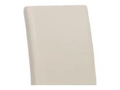 Silla de comedor Littau (set de 2), cuero, blanco, patas claras