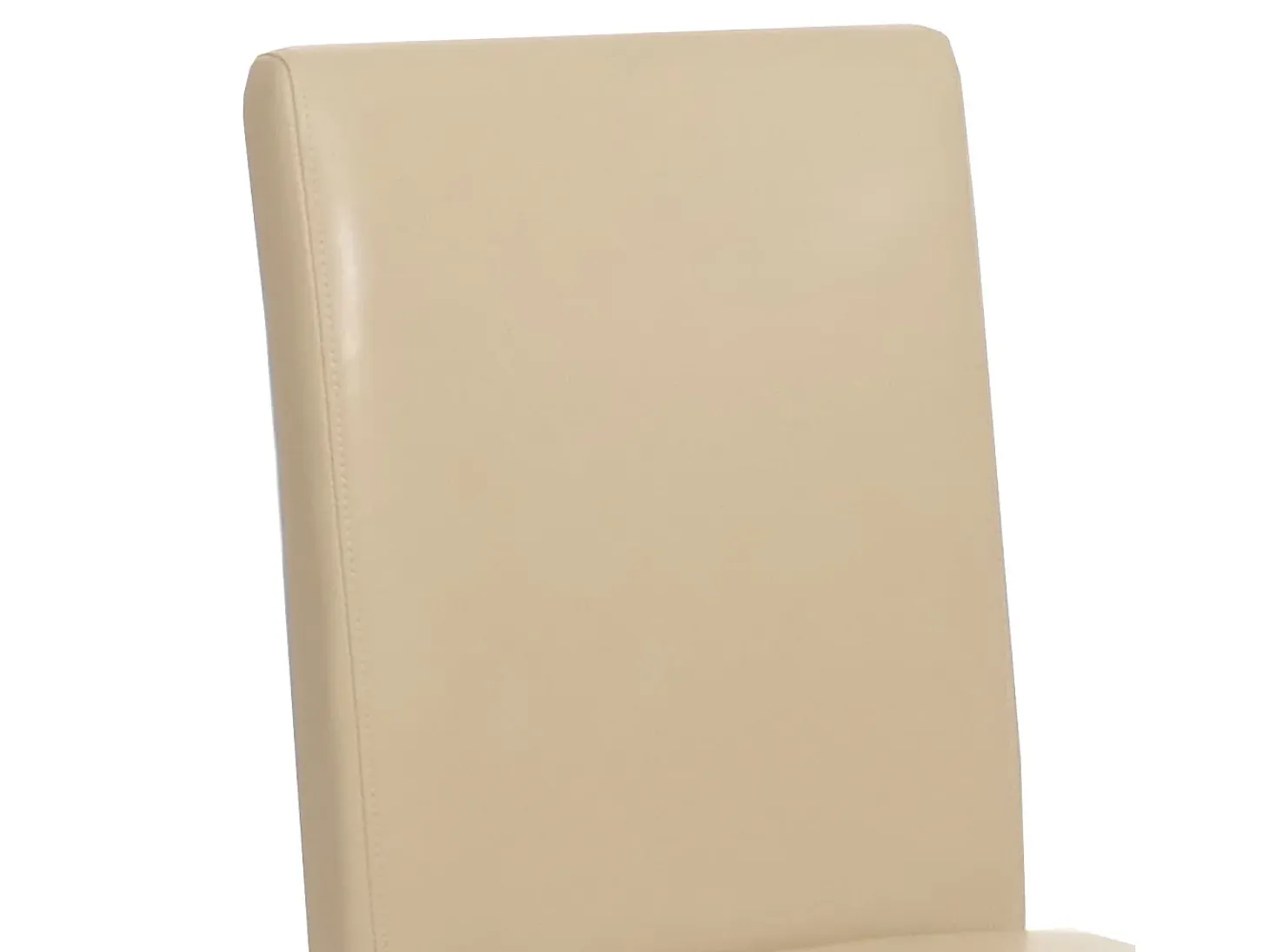 Silla de comedor Littau (set de 4), imitación cuero, patas crema oscuro