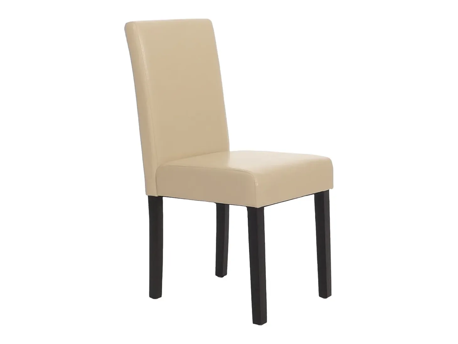 Silla de comedor Littau (set de 4), imitación cuero, patas crema oscuro