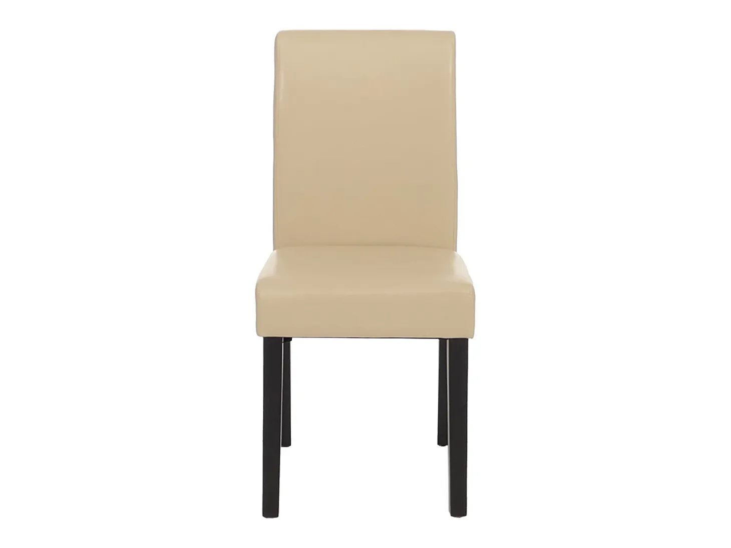 Silla de comedor Littau (set de 4), imitación cuero, patas crema oscuro
