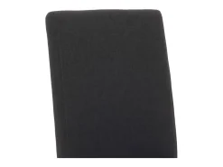 Silla de comedor Littau (set de 4), textil, negra, patas claras