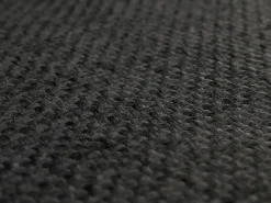 Silla de comedor Littau (set de 4), textil, negra, patas claras