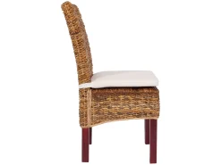 Silla de comedor Loiret (lote de 6), light, con cojín