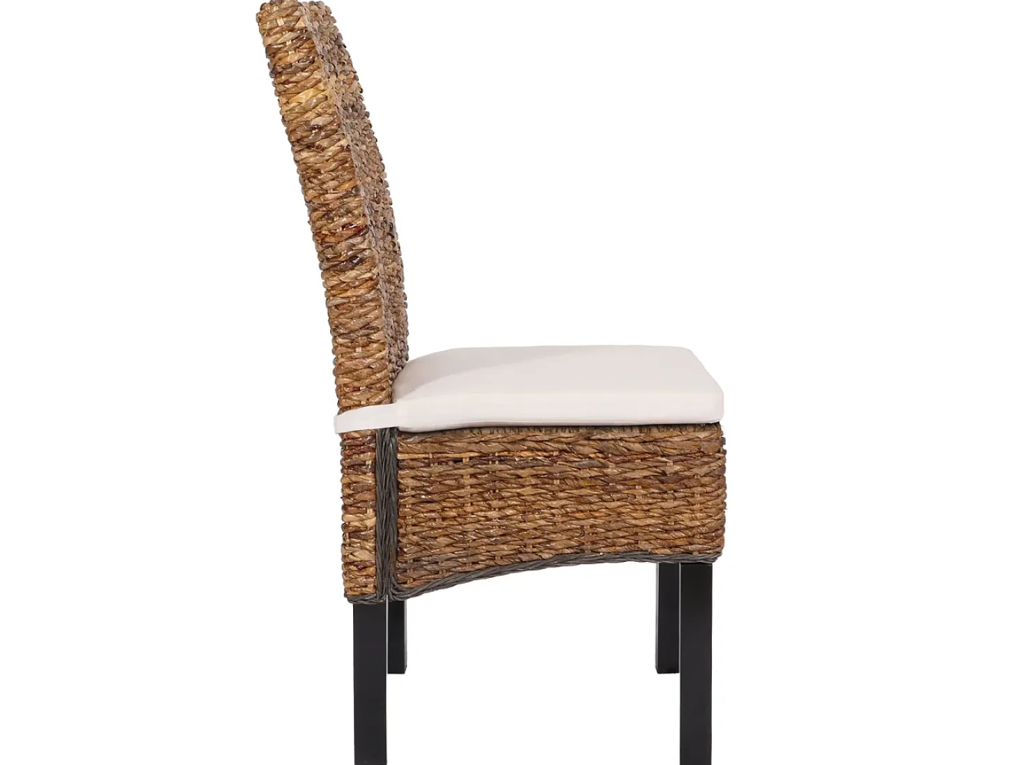 Silla de comedor Loiret (lote de 2), oscuro, con cojín