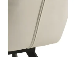 Silla de comedor Lola con brazos y giratoria, color marrón velour.