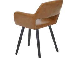 Silla de comedor MCW-A50 II, imitación cuero, imitación ante, patas oscuras