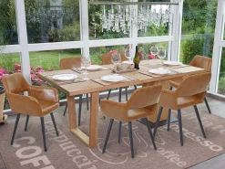 Silla de comedor MCW-A50 II, imitación cuero, imitación ante, patas oscuras