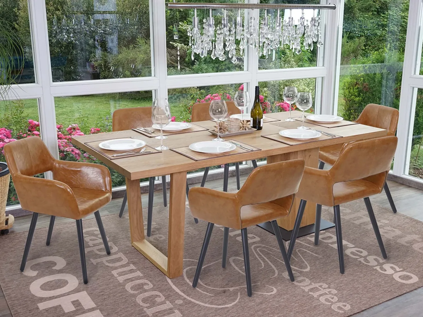 Silla de comedor MCW-A50 II, imitación cuero, imitación ante, patas oscuras