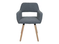 Silla de comedor MCW-A50 II (juego de 6), gris oscuro