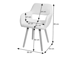 Silla de comedor MCW-A50 II, burdeos