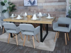 Silla de comedor MCW-A50 II, gris claro