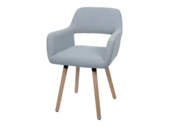 Silla de comedor MCW-A50 II, gris claro