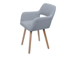 Silla de comedor MCW-A50 II, gris claro