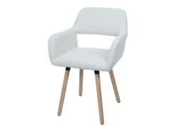 Silla de comedor MCW-A50 II, blanco crema
